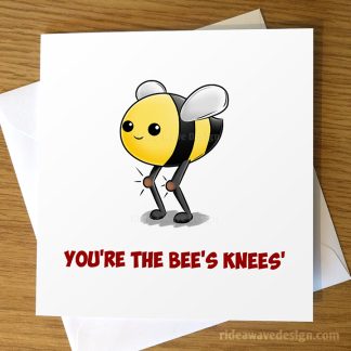 bees knees valentines card