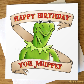 kermit muppets birthday card